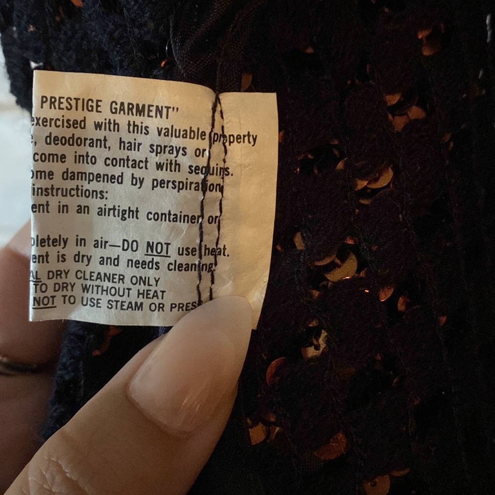 Three Flaggs Copper Sequin Open Front Top - image 5